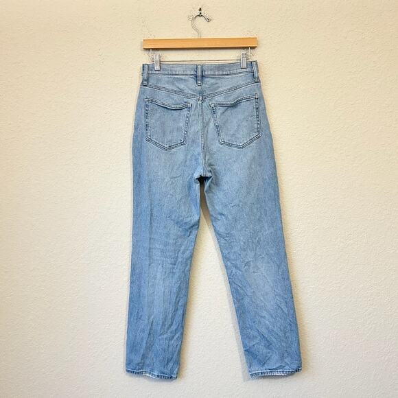 J. CREW Classic Straight Jeans Blue Denim High Rise Stretch Y2K Work - Picture 2 of 15